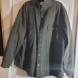 Vintage Woolrich Unisex 2Xlarge Green 4 pockets buttons down Insulated Coat